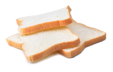 sliced bread isolated on white background