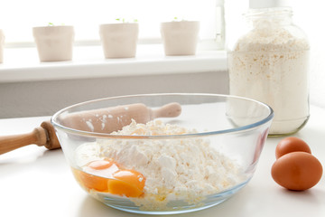 Manufacturing process Russian dumplings in the home kitchen