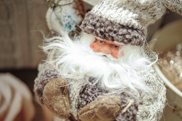 Santa Claus figurine close up