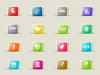 Independence day simply icons