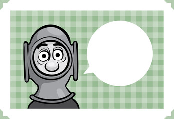 Greeting card with diver - place your custom text