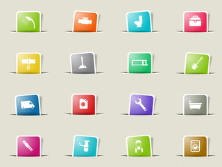 Plumbing service simply icons