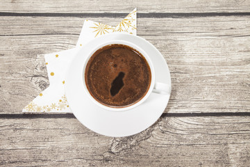 A cup of coffee at Christmas