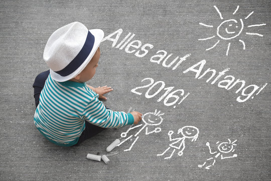 Kinderzeichnung - Alles auf Anfang 2016!