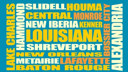 Foto op Canvas Louisiana state cities list © JEGAS RA