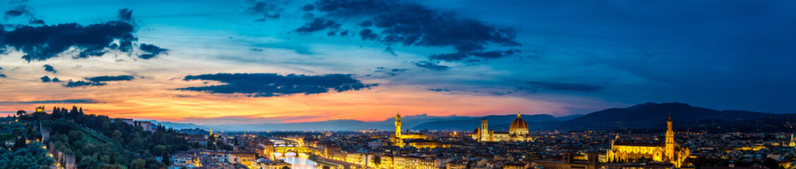 Panoramic sunset in  Florence