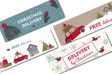 Special christmas delivery vector Illustration