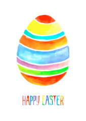 Happy Easter vector watercolor egg