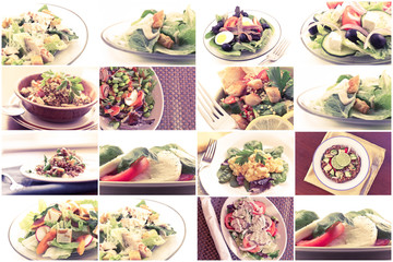 Healthy Salad Collage