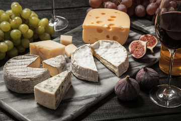 Fototapeta Wine and cheese obraz