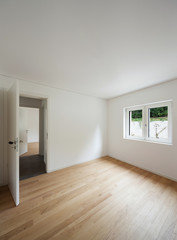 Interior, empty room with window