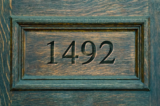 Engraved Historical Year 1492