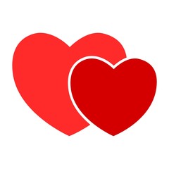 Vector sign two hearts