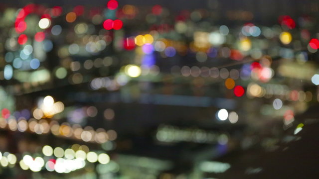 City of London night light blur