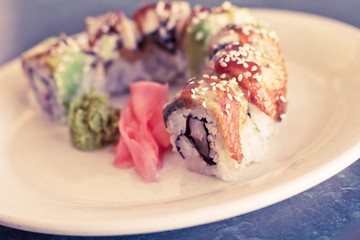 Avocado Eel Crab Sushi