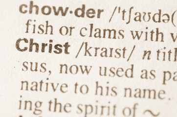 Dictionary definition of word Christ