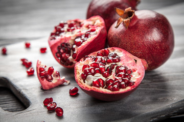 Red juice pomegranate