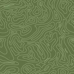 Fototapeta premium Topographic Map Seamless Pattern. Background