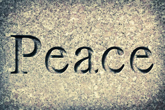Engraved Word Peace