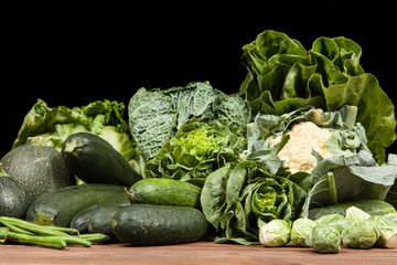 Assortment of green vegetables
