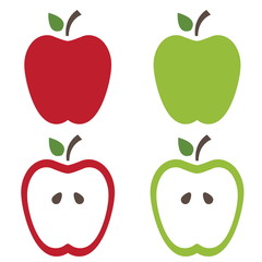 Illustration of apples .Vector