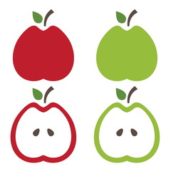 Illustration of apples .Vector