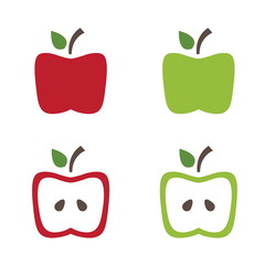 Illustration of apples .Vector