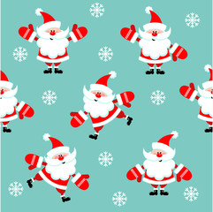 Seamless pattern with Santa Claus