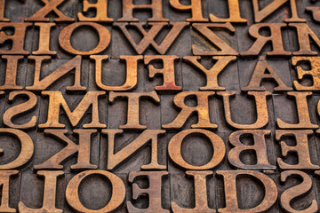 letterpress wood type abstract