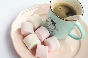 Marshmallows and Cup of Coffee