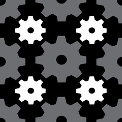 seamless pattern consisting of a gray and white gears
