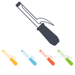Curling iron icon