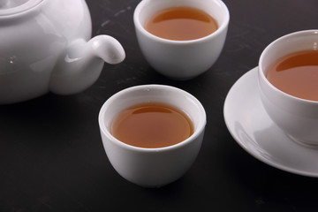 Tea drinkwares on table