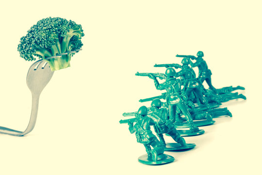Army Men Attack Fork