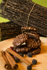 Rustic Holiday Feeling with chocolate cookies