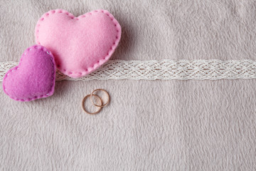 Wedding card decorationwith with couple heart