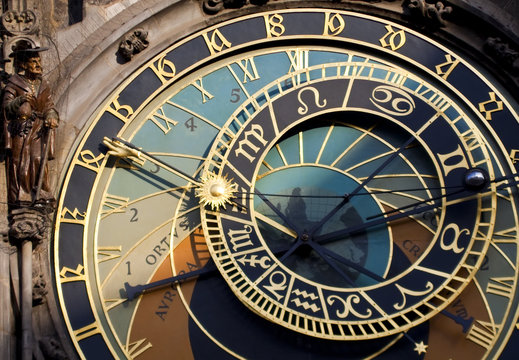 Prague. Astronomical clock in the historical city center