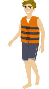 Teen Guy Life Vest Swimming