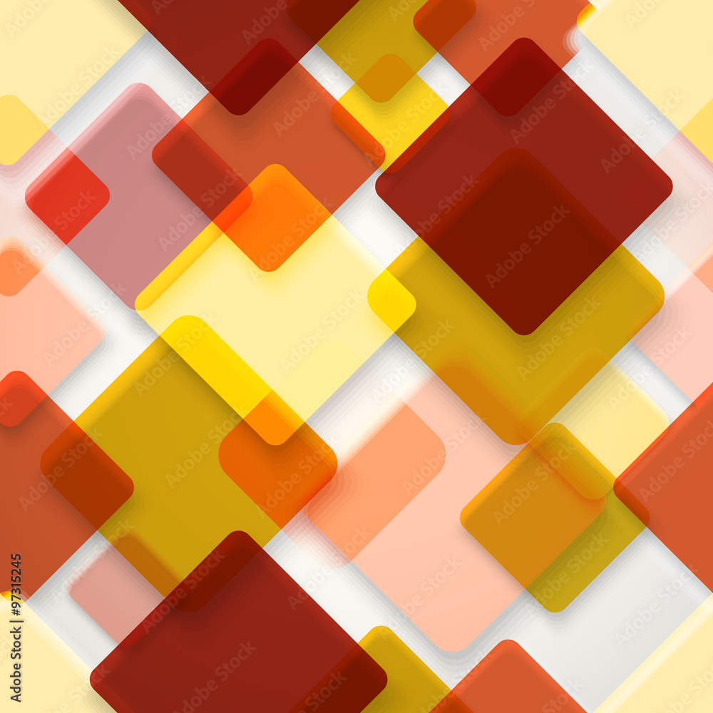 Poster Abstract seamless background of different color squares. Design