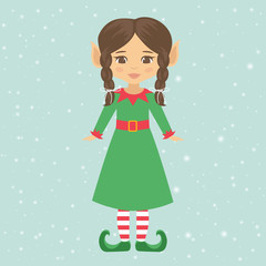 Obraz na płótnie Canvas girl elf with braid