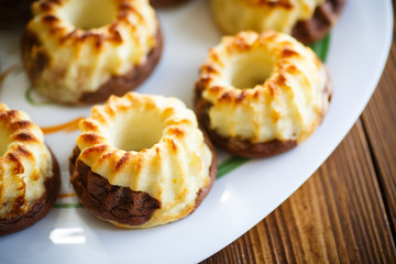 curd sweet chocolate muffins