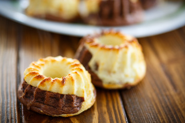 curd sweet chocolate muffins
