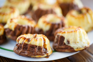 curd sweet chocolate muffins