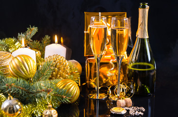 Luxury gold themed Christmas background