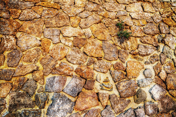 stone wall in hdr