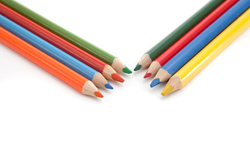 Fototapeta premium colored pencils trehgrnnye