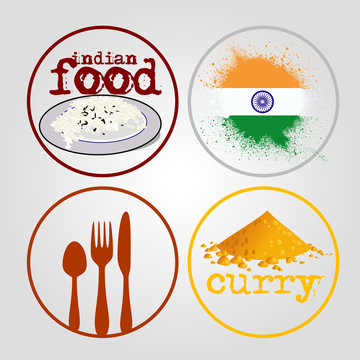 4 icons indian food