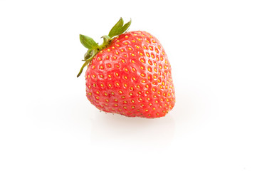 Beautiful strawberries isolated on white