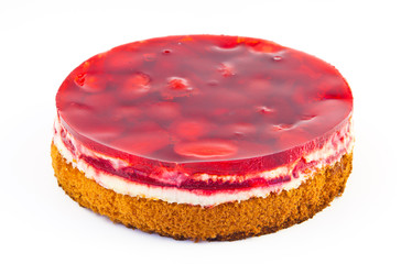 dessert fruit cake with strawberry