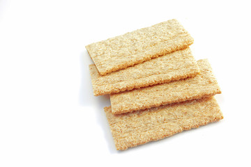 cracker breads isolated on white